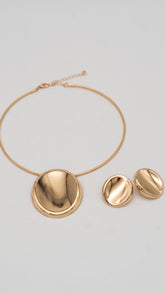 Gilded Disc Necklace Set